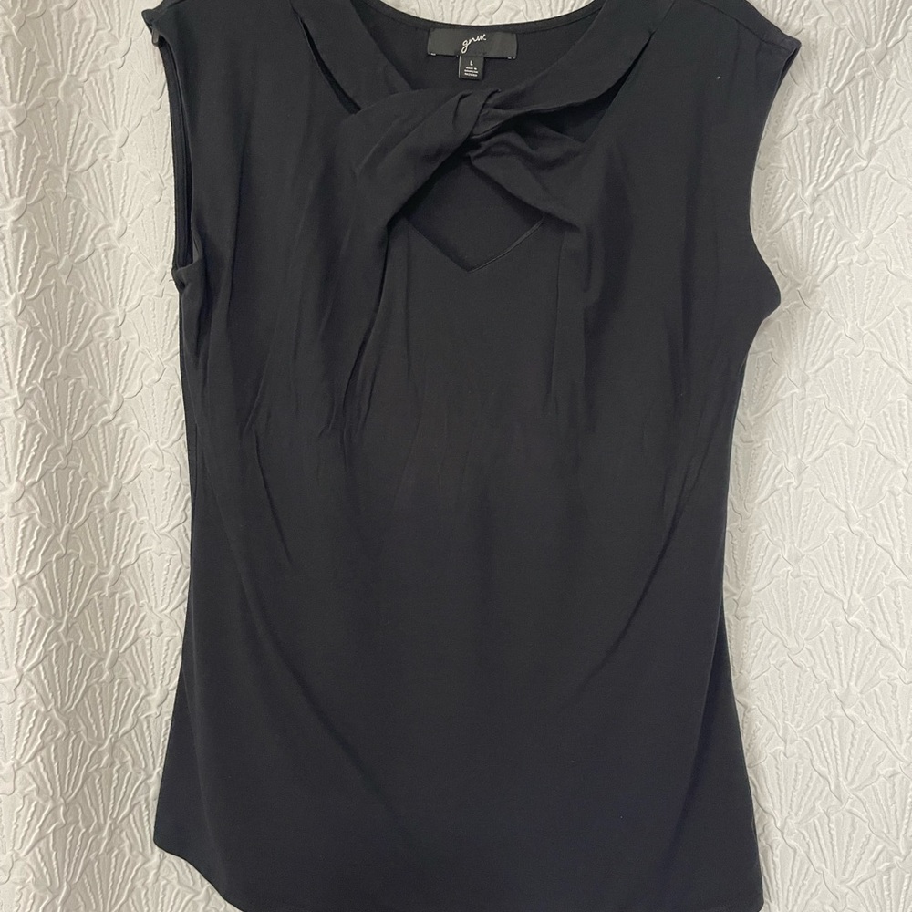 Black cut out top